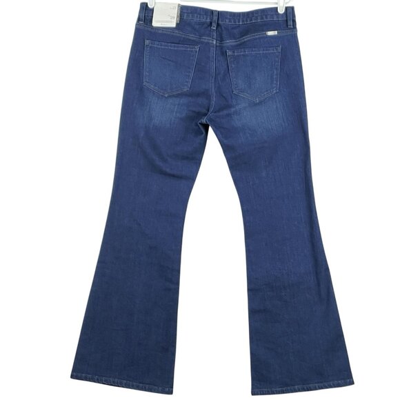 NWT Kancan Women's Blue Denim Jeans Size 11/29 Petite Flare Leg Stretch Mid Rise - Picture 2 of 14